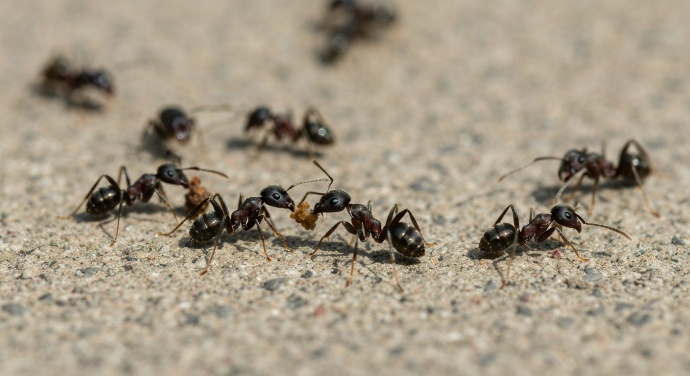 Pavement ants on concrete