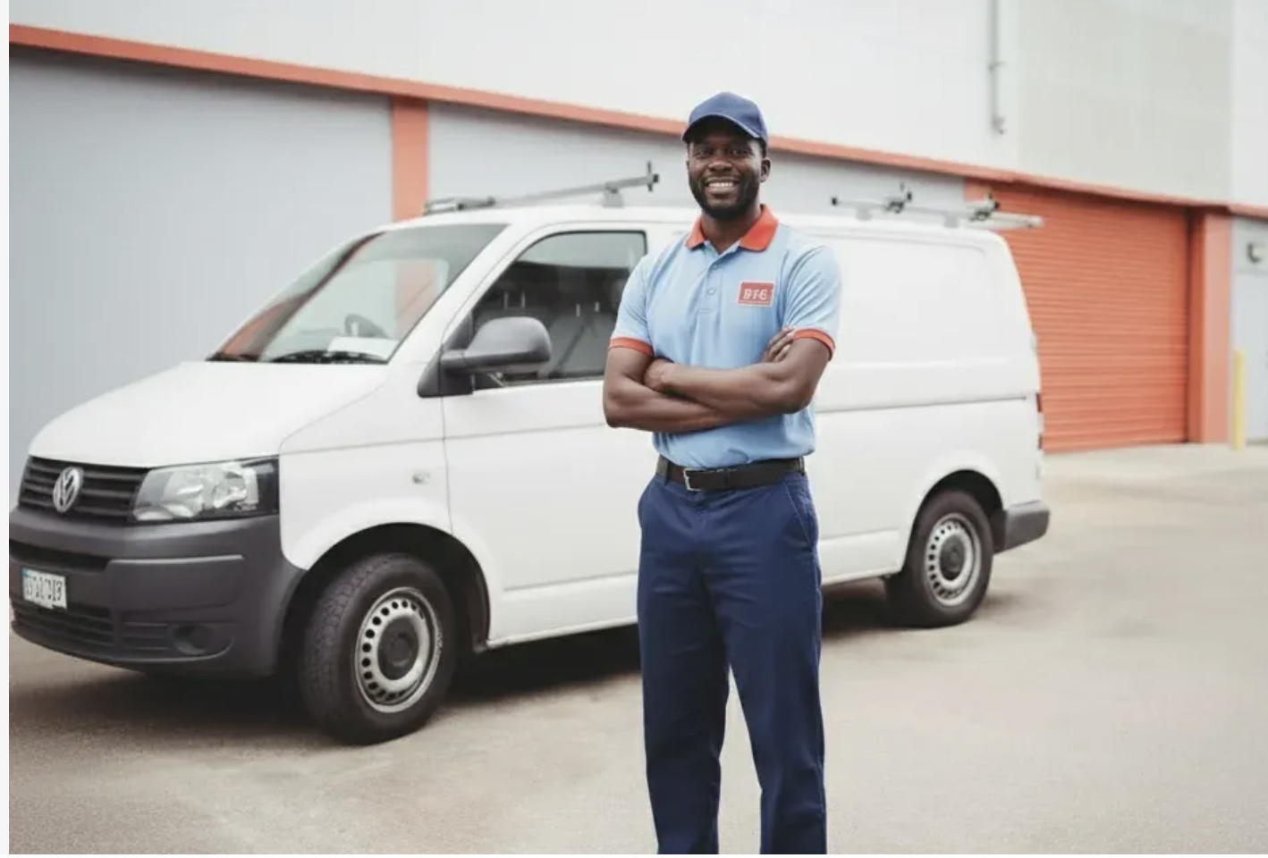 Rye Pest Solutions technician standing confidently next to service van ready for follow-up bed bug inspection