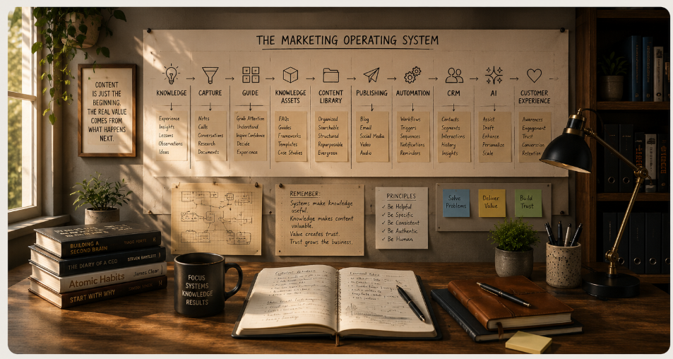 The Marketing Operating System diagram and workspace