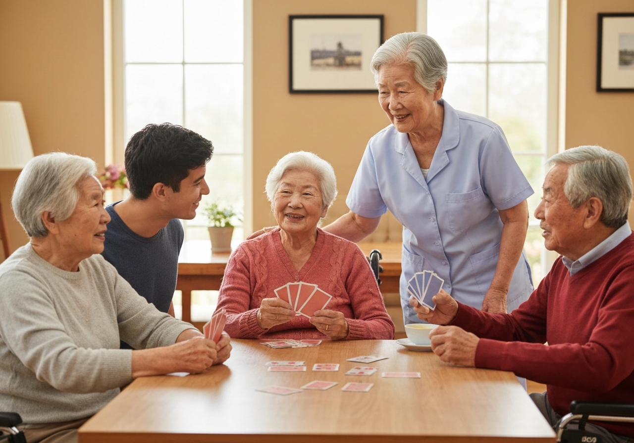 Seniors enjoying social time together