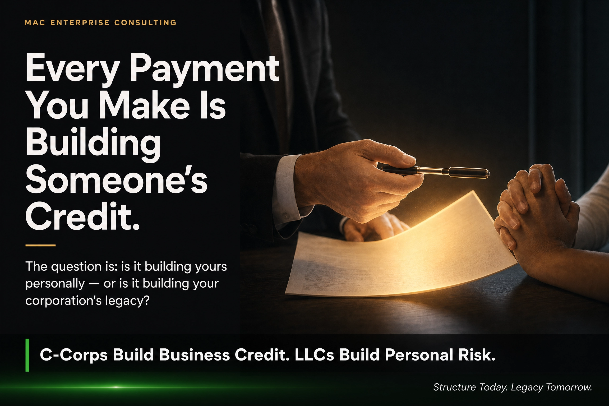 Every Payment You Make Is Building Someone's Credit