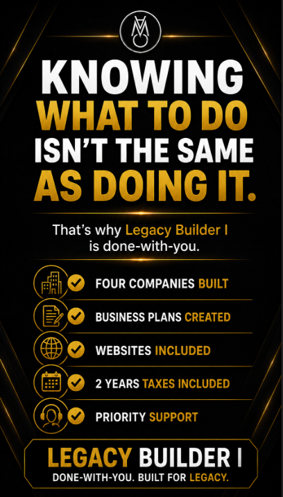 Legacy Builder I Promotional Flyer