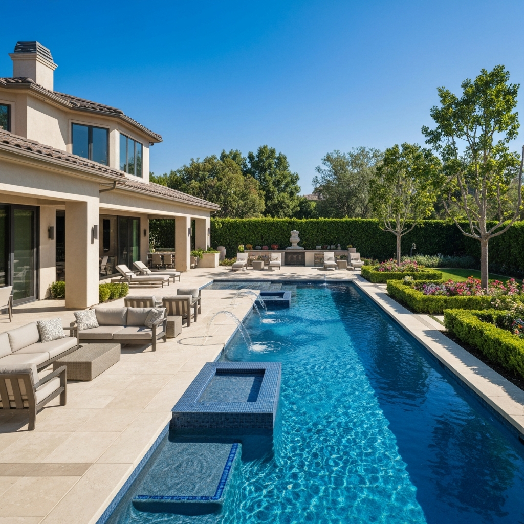 Expansive luxury outdoor living space in Parkland