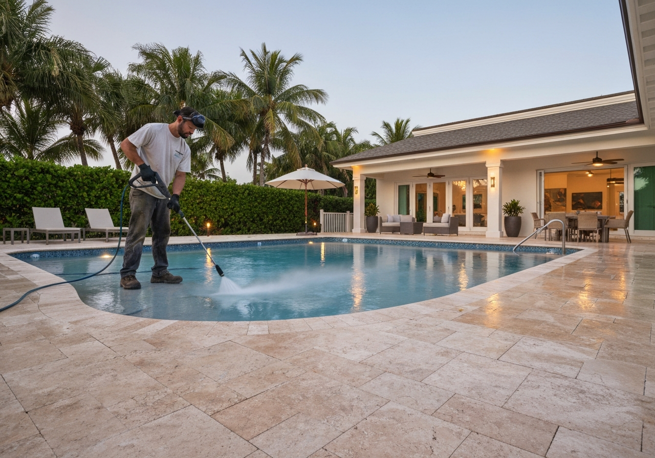 Vacation rental pressure cleaning