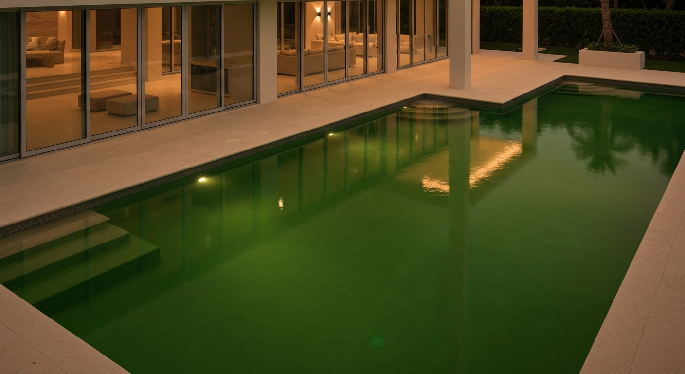 Green pool recovery and algae treatment in Miami Beach