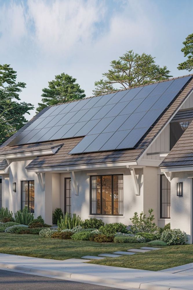 Modern house with solar