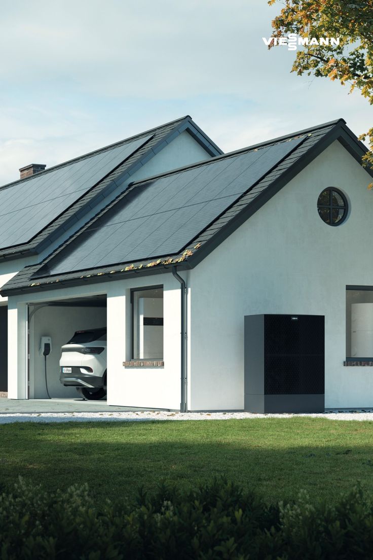 House with solar and battery