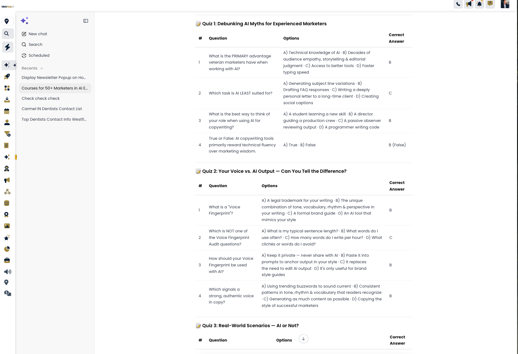 MktrHub AI Assistant