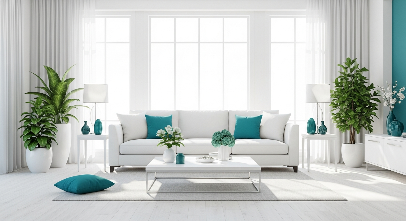 Clean modern living room