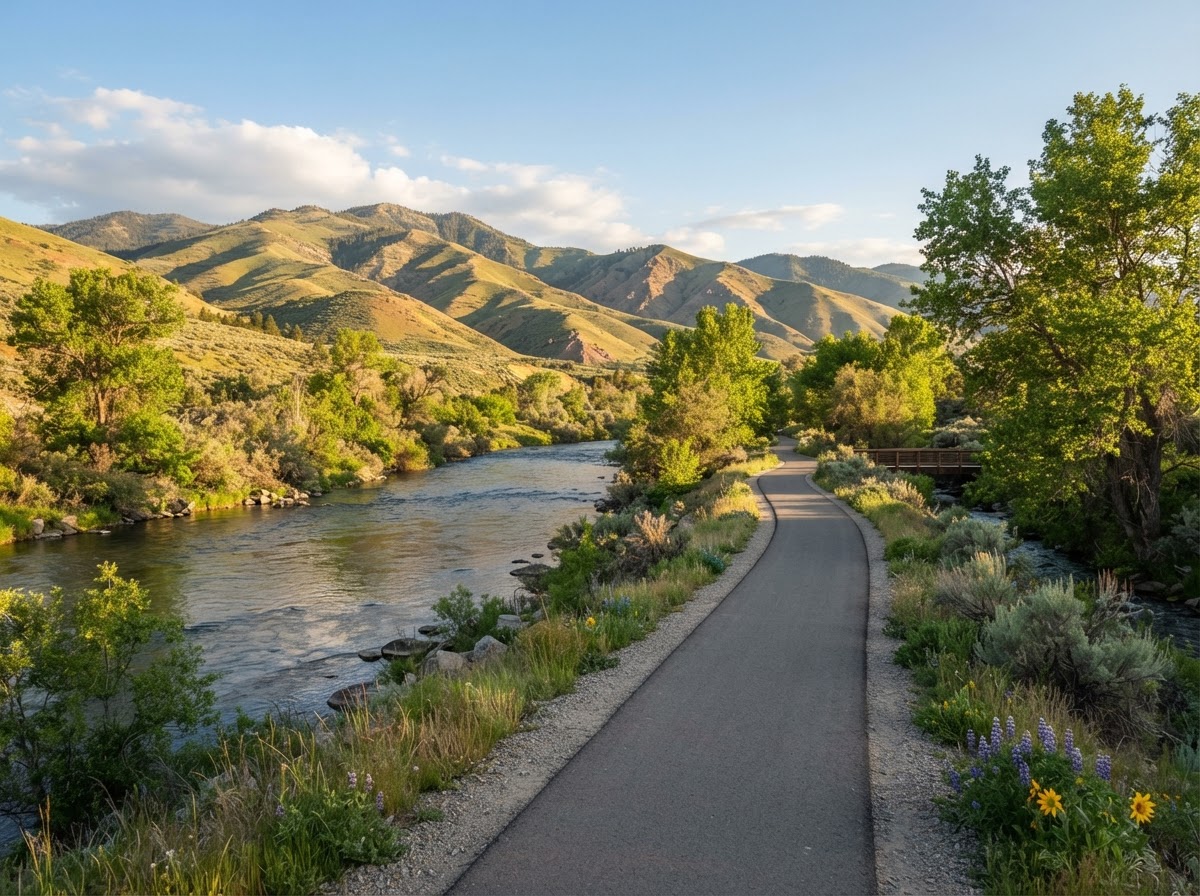 Boise Greenbelt and foothills outdoor landscape