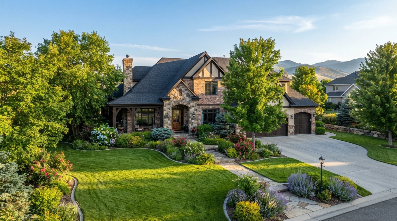 Established custom home with mature landscaping in the Eagle, Idaho area