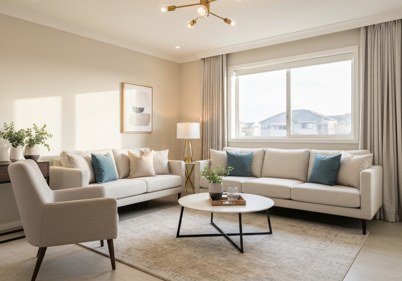 Beautifully staged living room