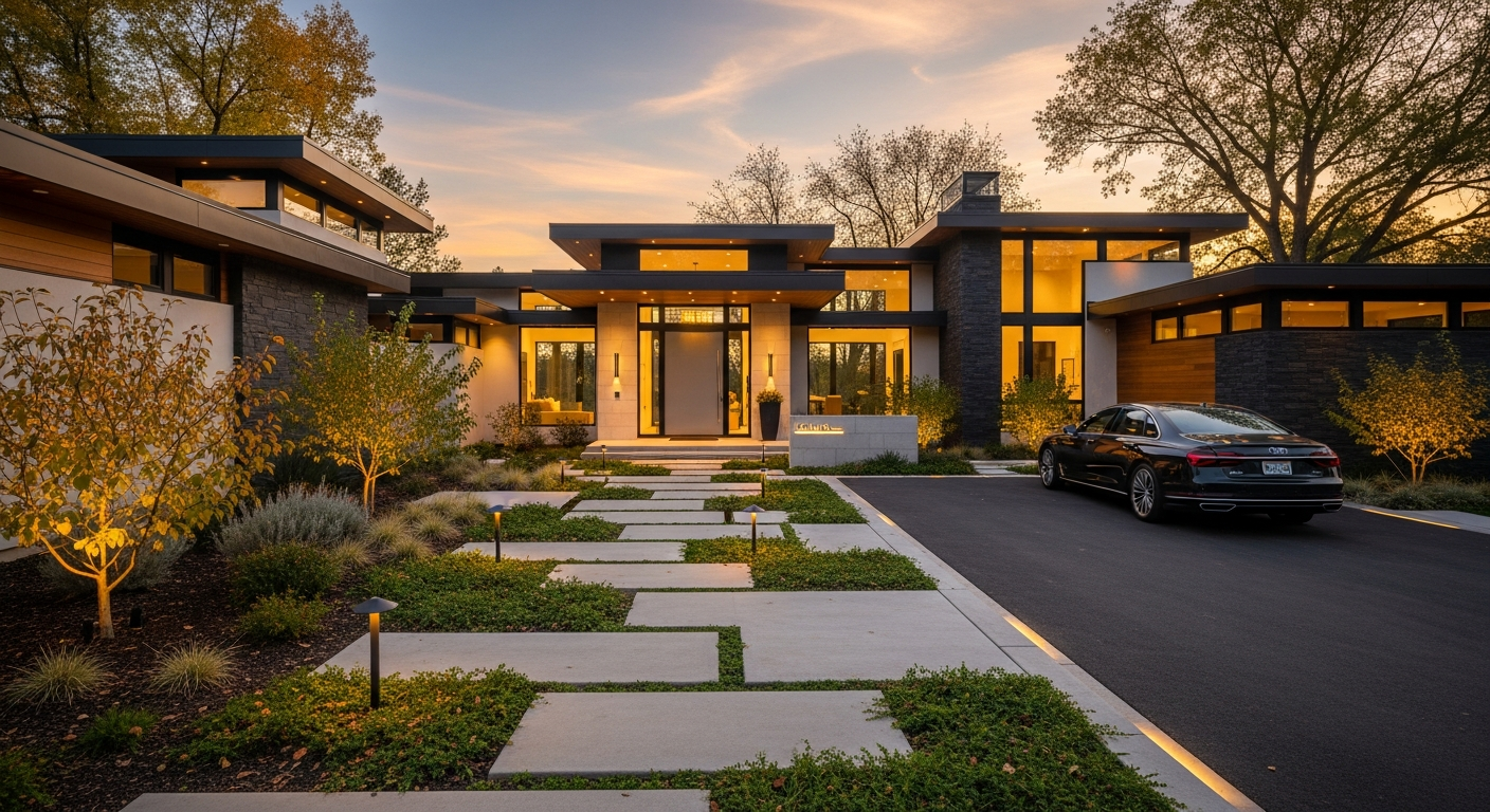 Premium Boise area home at golden hour