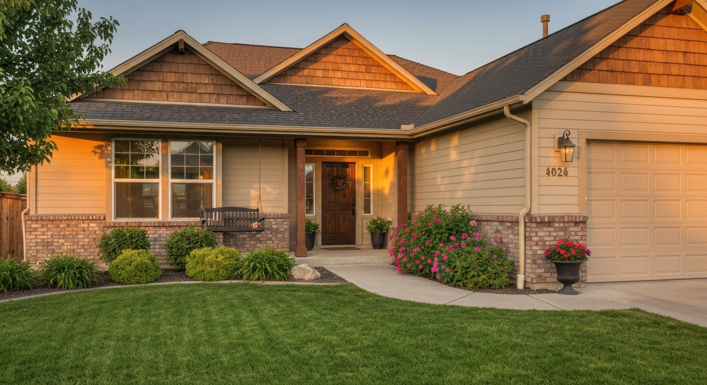 Warm single-level Boise-area home exterior