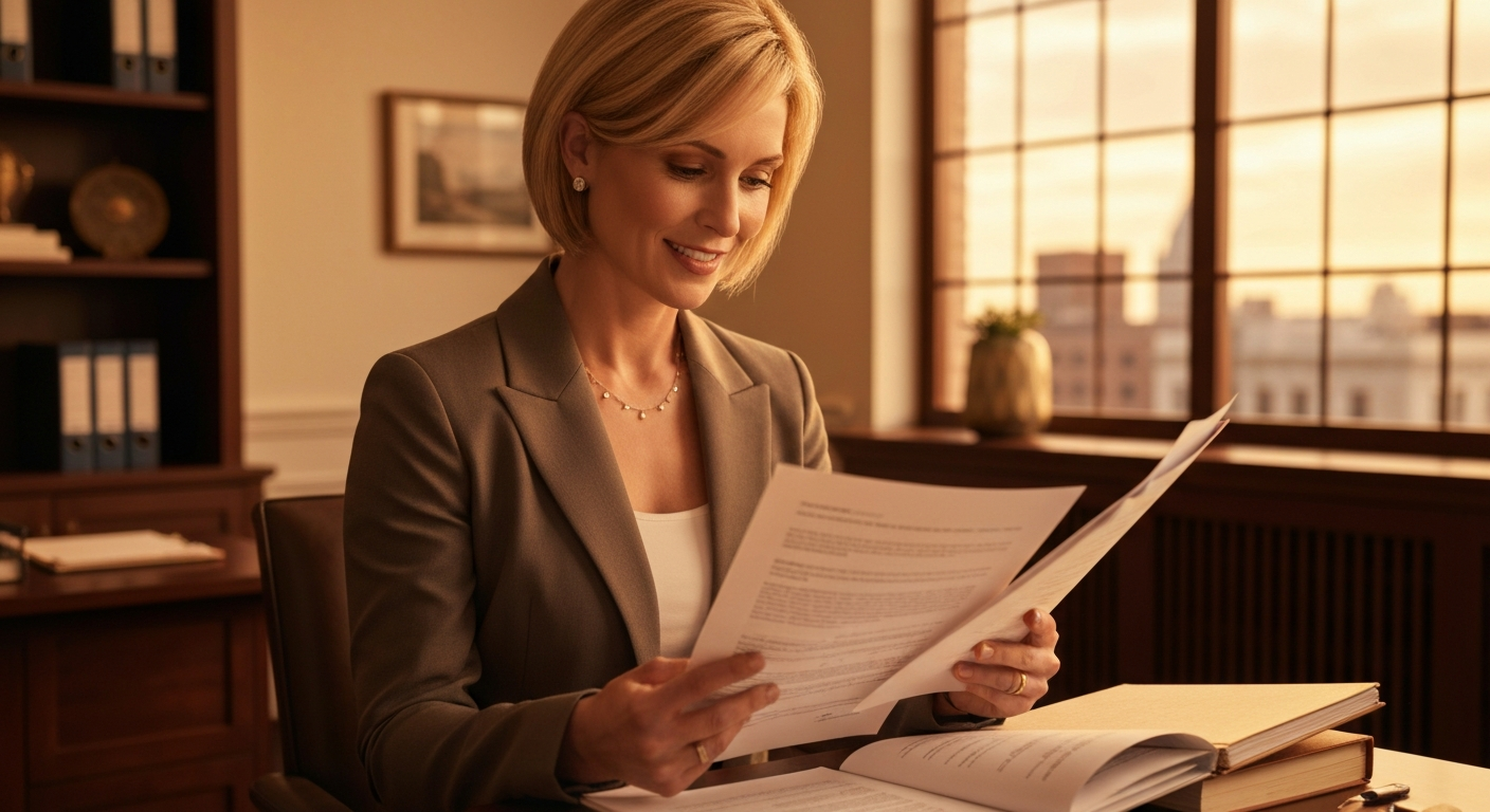 Oklahoma heir finder reviewing estate paperwork with a family file.