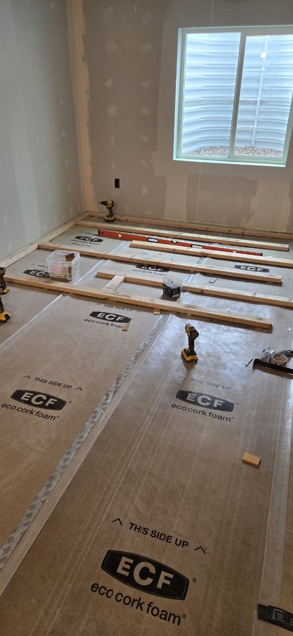 Subfloor leveling process