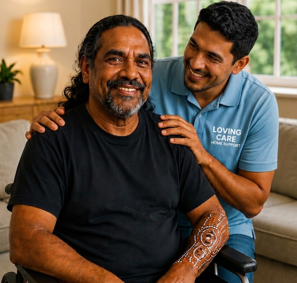 Loving Care Home Support worker with participant