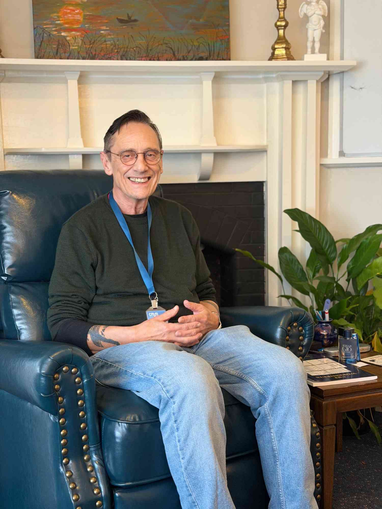 Brian Johnson in his counselling room