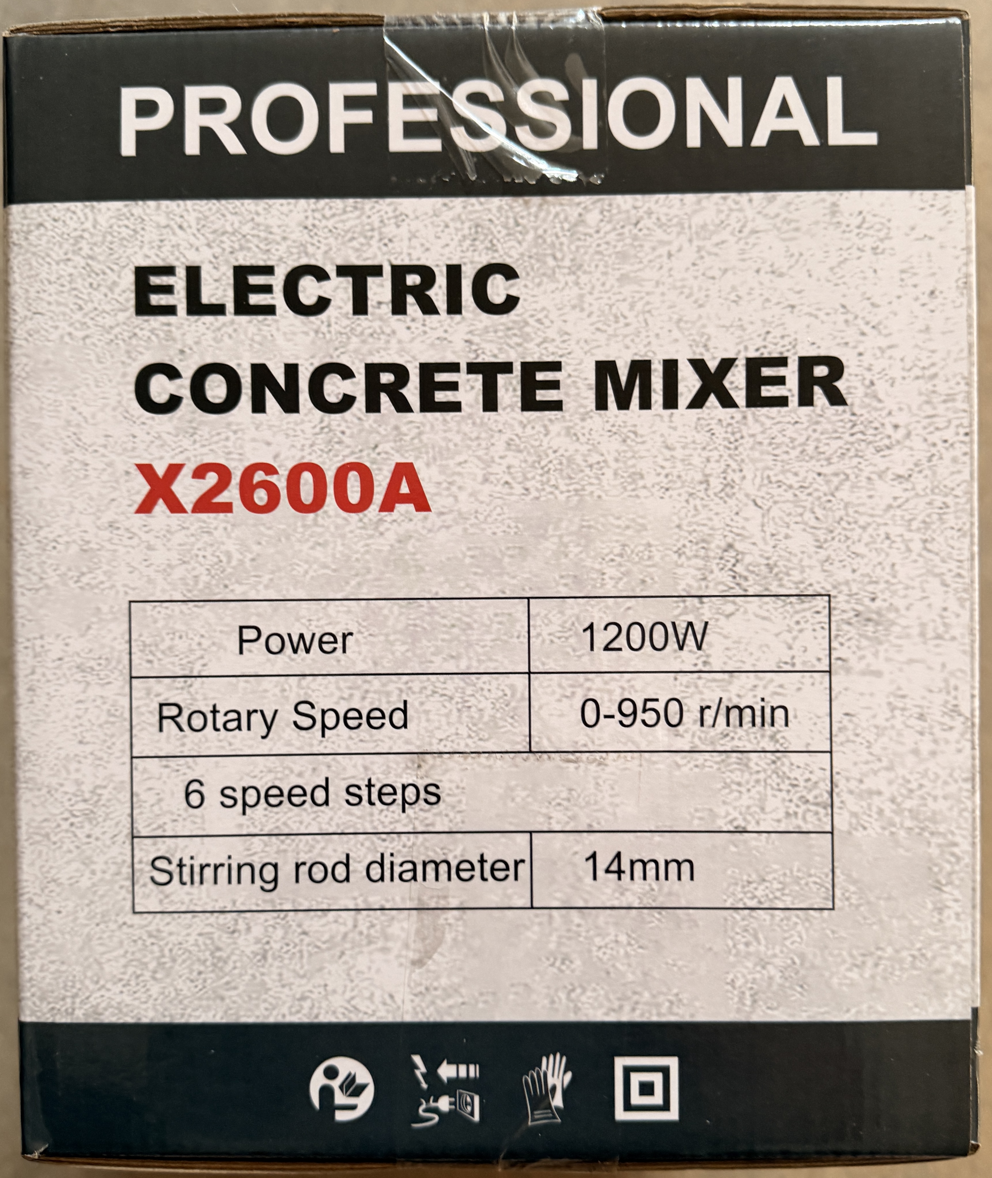 Professional Electric Concrete Mixer X2600A alternate view