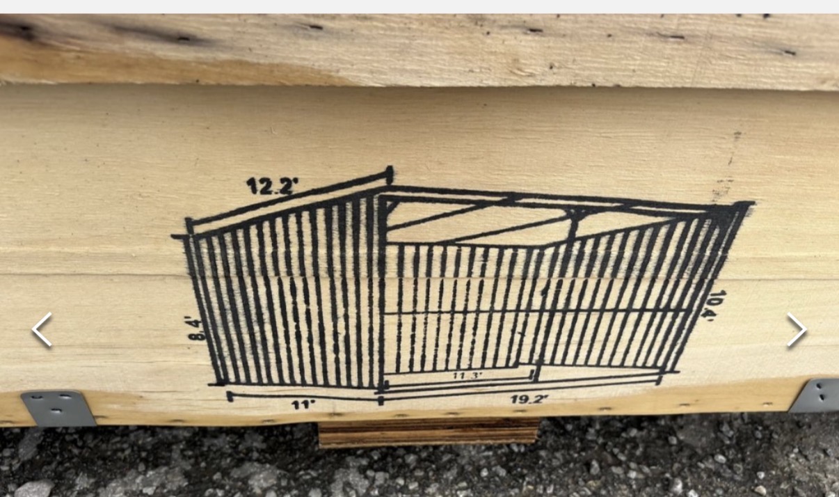 SDLANCH 12ft x 20ft Galvanized Metal Livestock Shed
