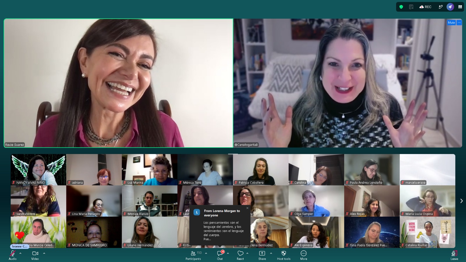 Participantes en vivo en Zoom de la primera edición
