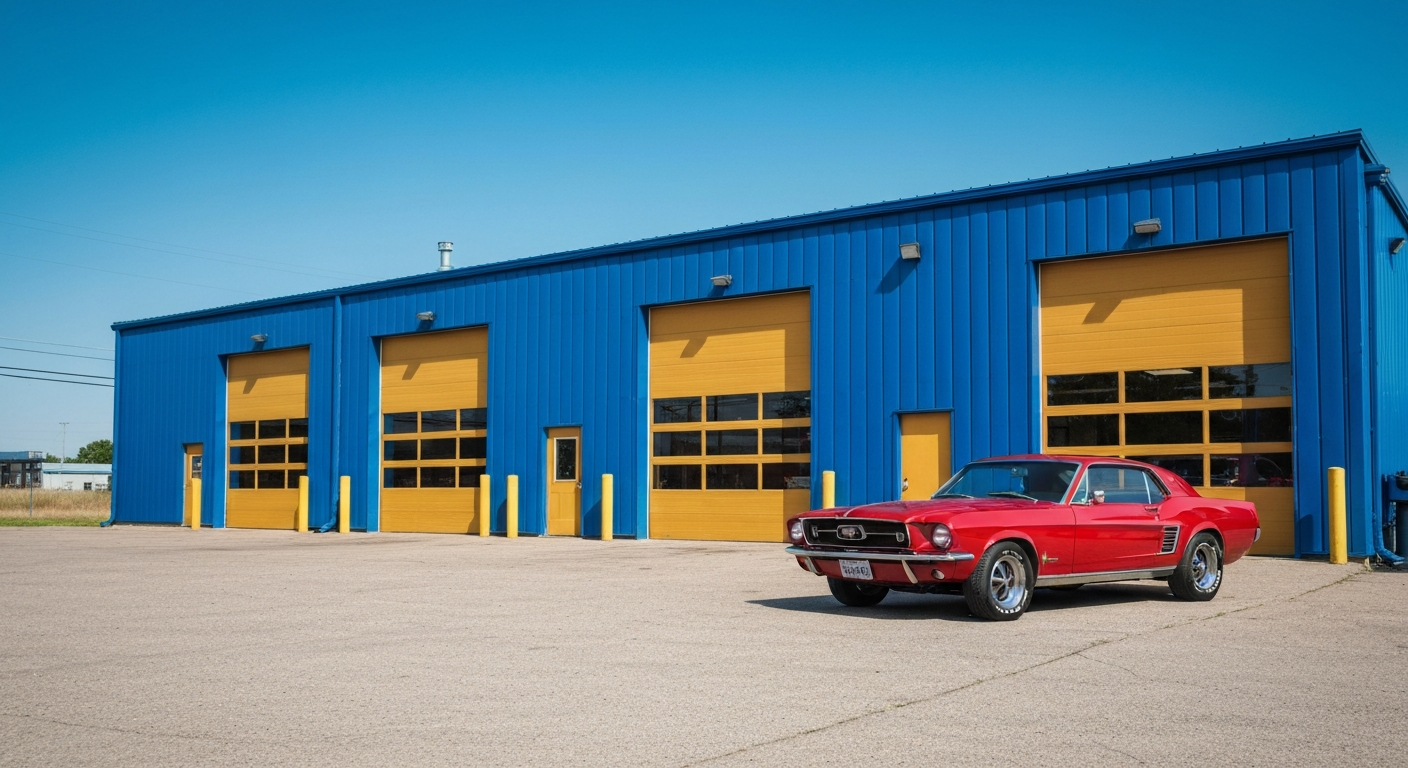 American Auto Repair Shop Daytime