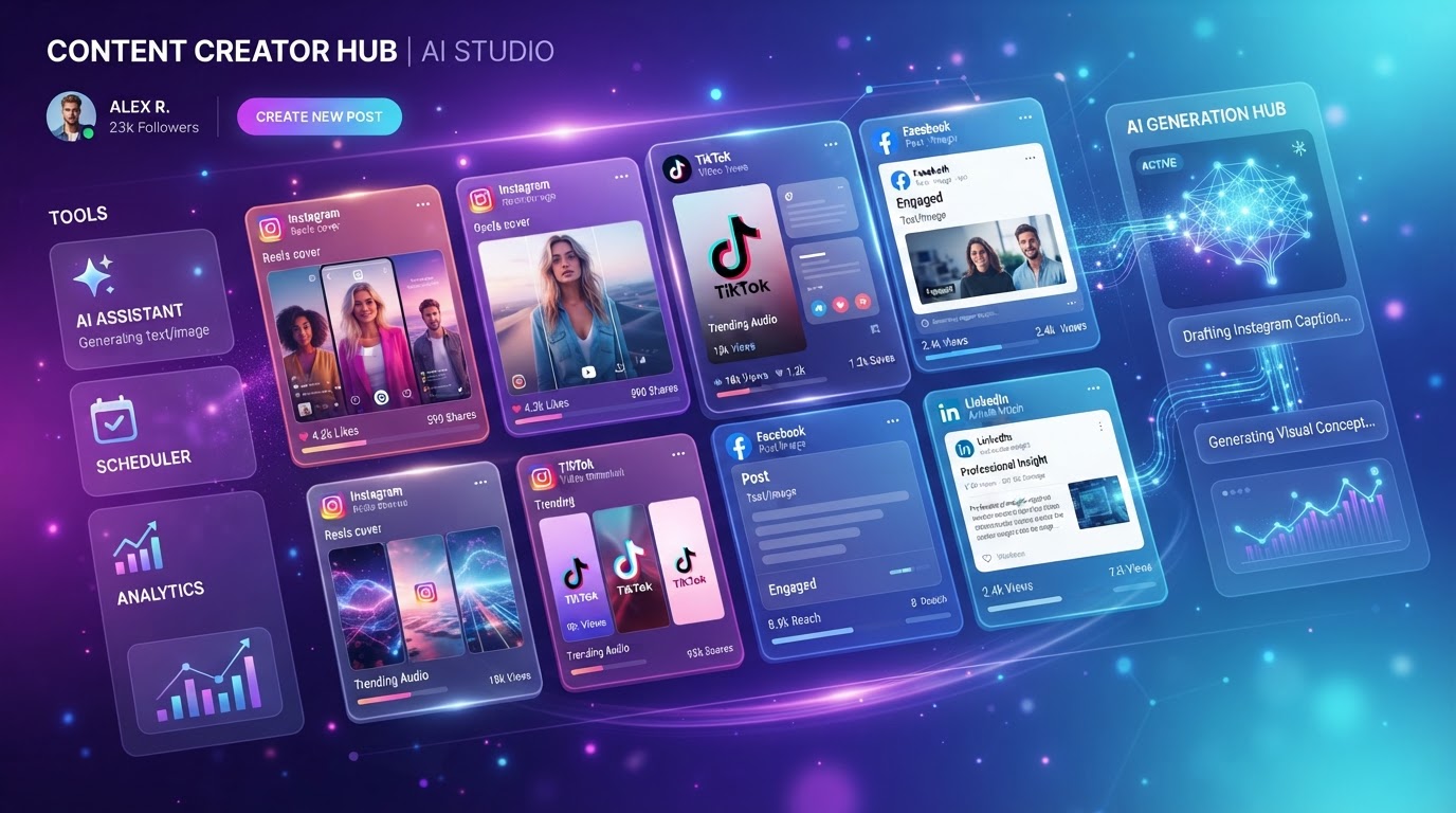 AI Social Media Content Dashboard