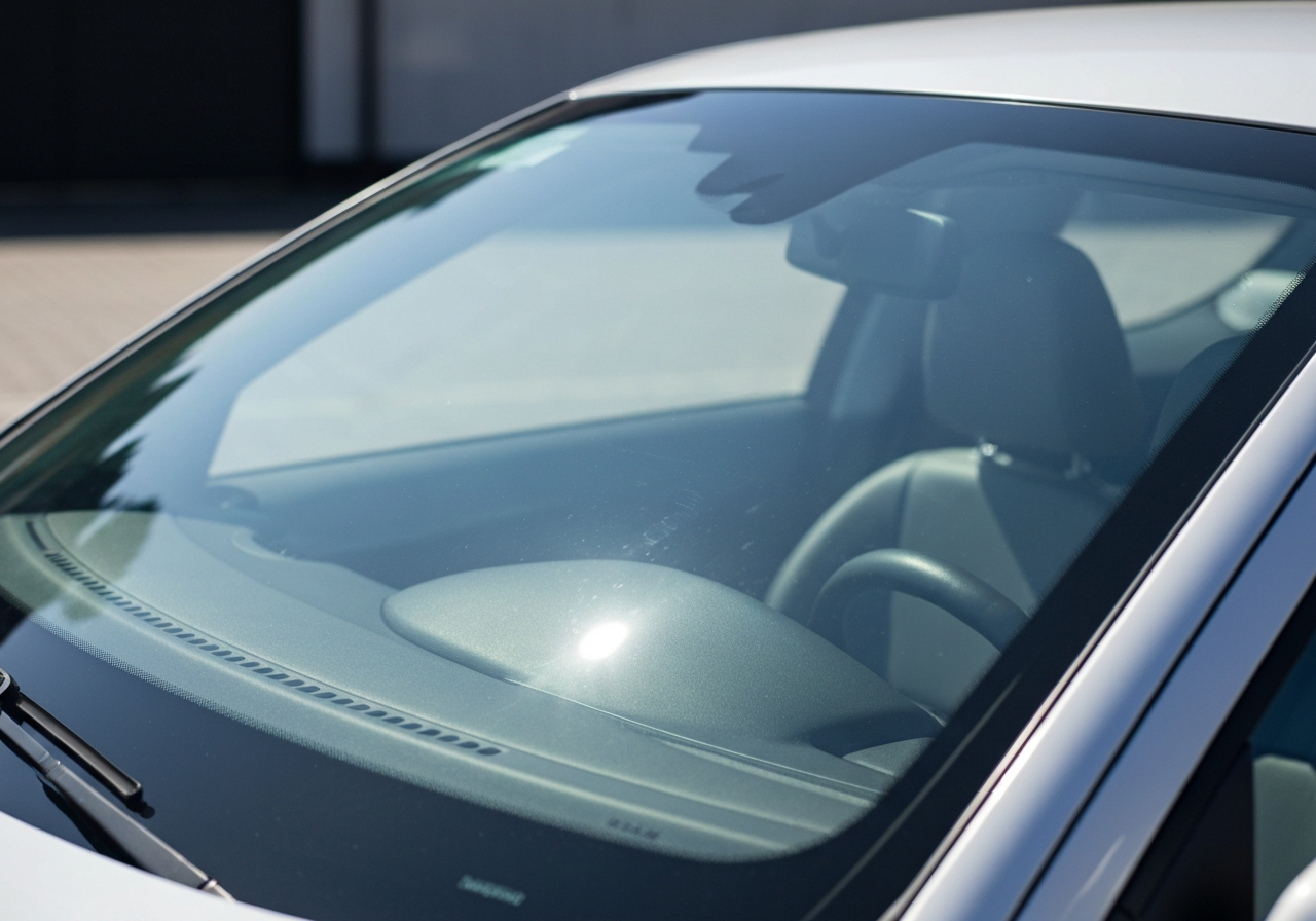 New windshield after replacement