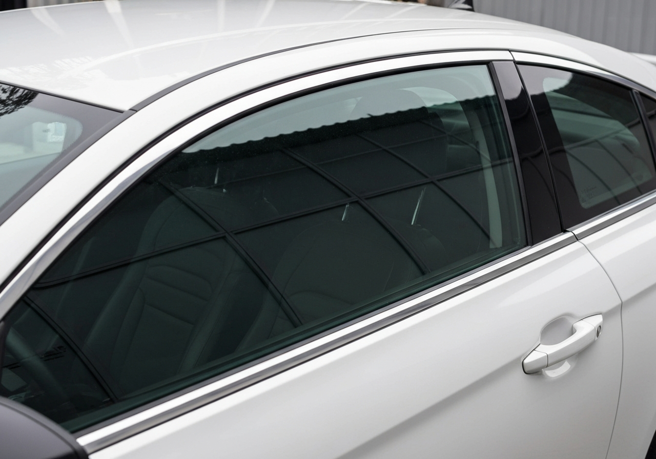 New side window after replacement
