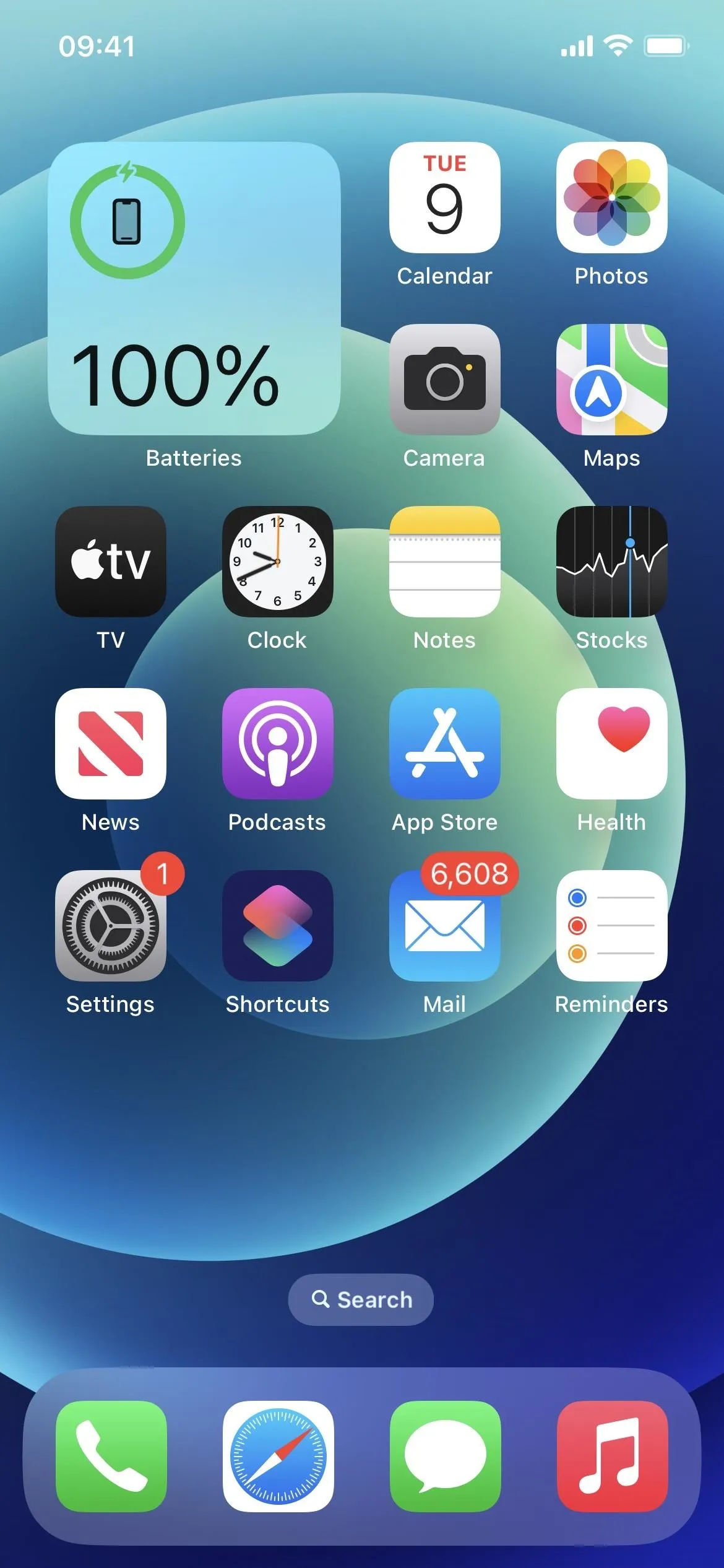 Mobile homescreen