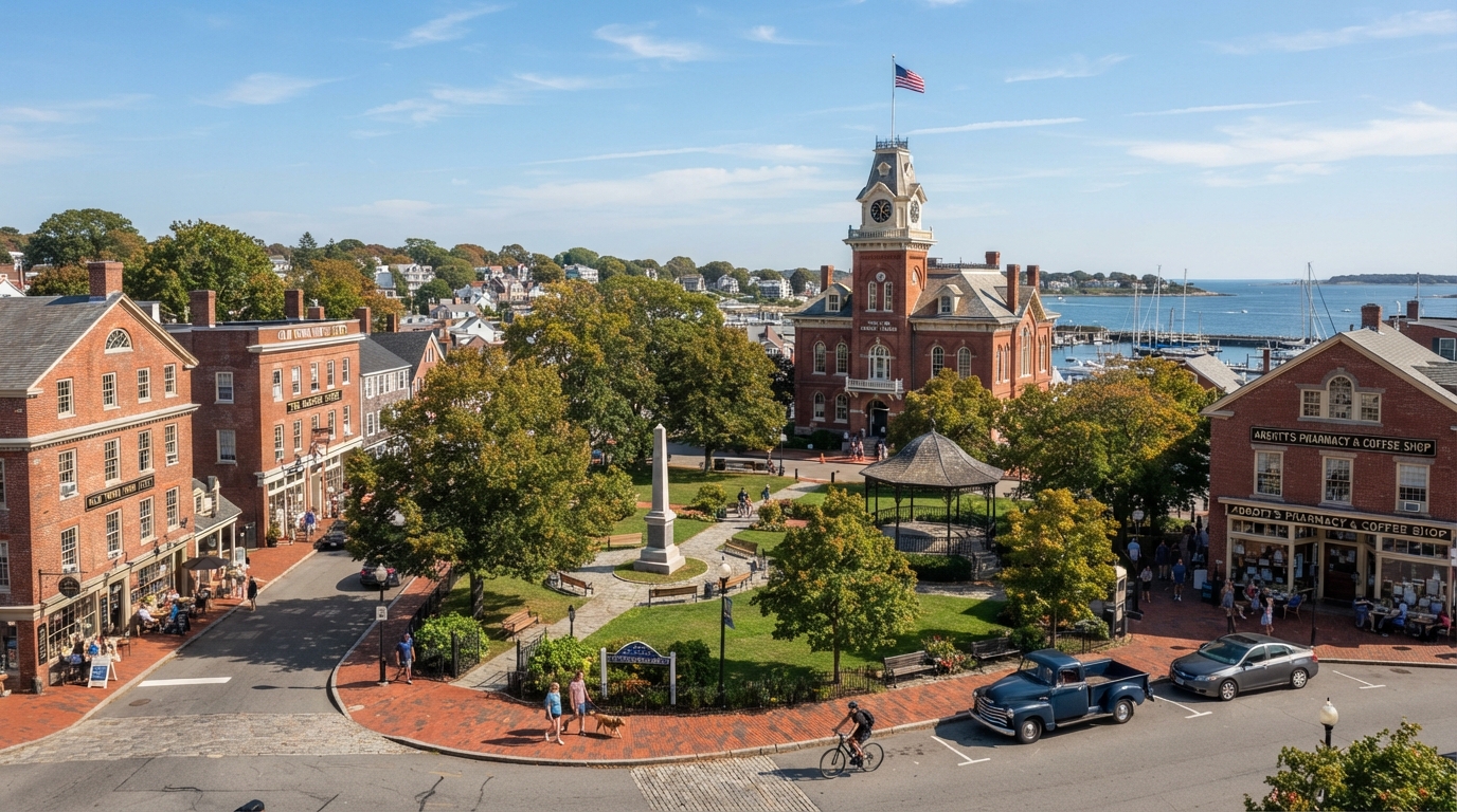 Historic municipal center on Boston's North Shore