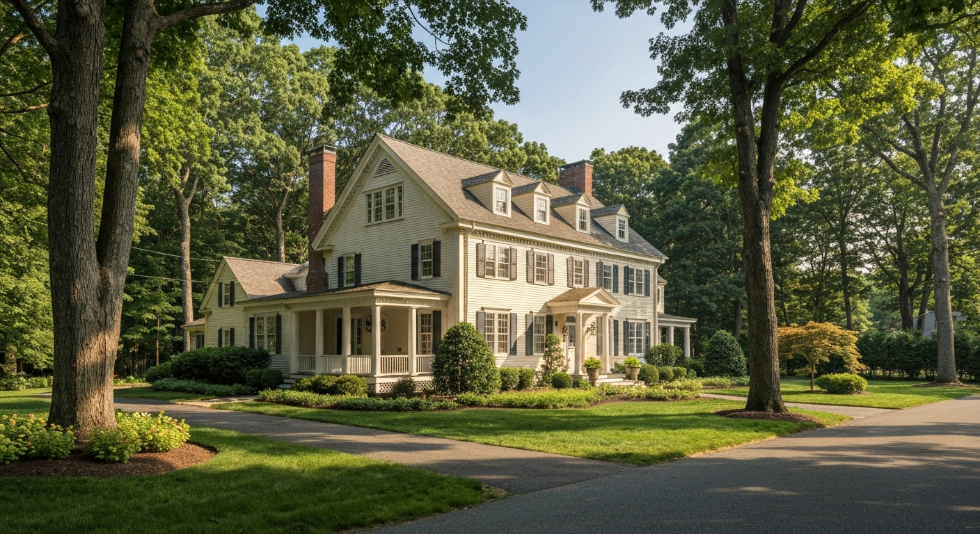 Classic New England colonial home in Middleton