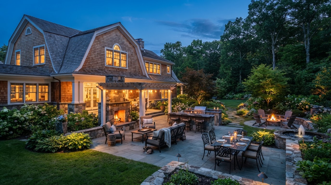 North Shore home with landscaped backyard and curb appeal improvements