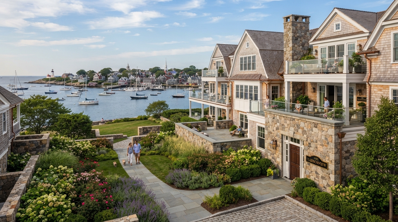 Well-maintained coastal condo community with professional landscaping