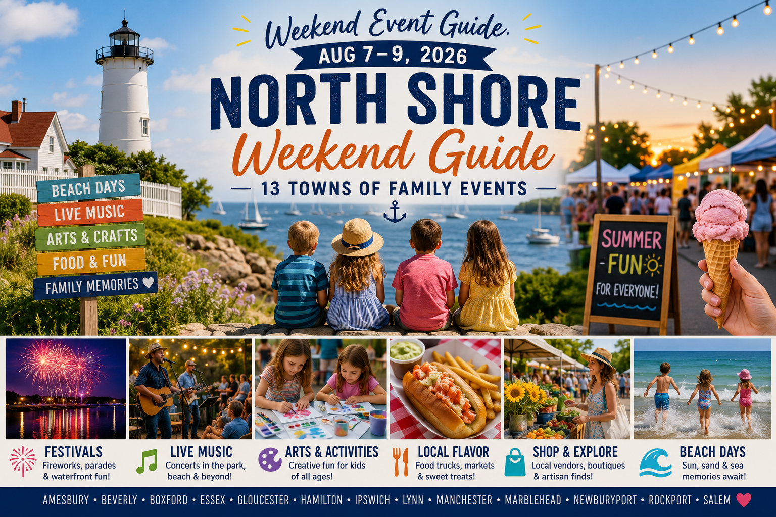 North Shore Weekend Guide (August 7–9, 2026): Beverly Homecoming, Salem Heritage Days & Lynn Arts Festival