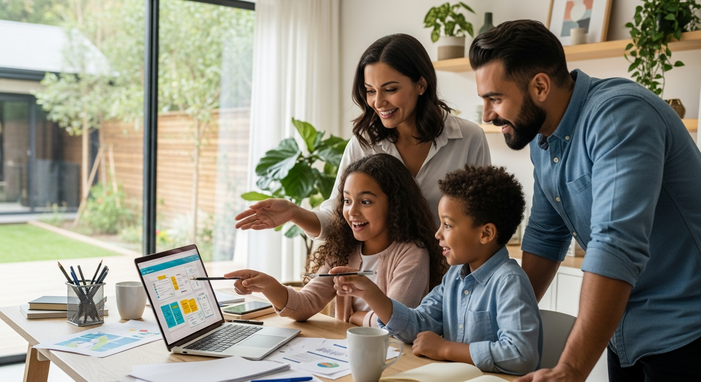 Family working together