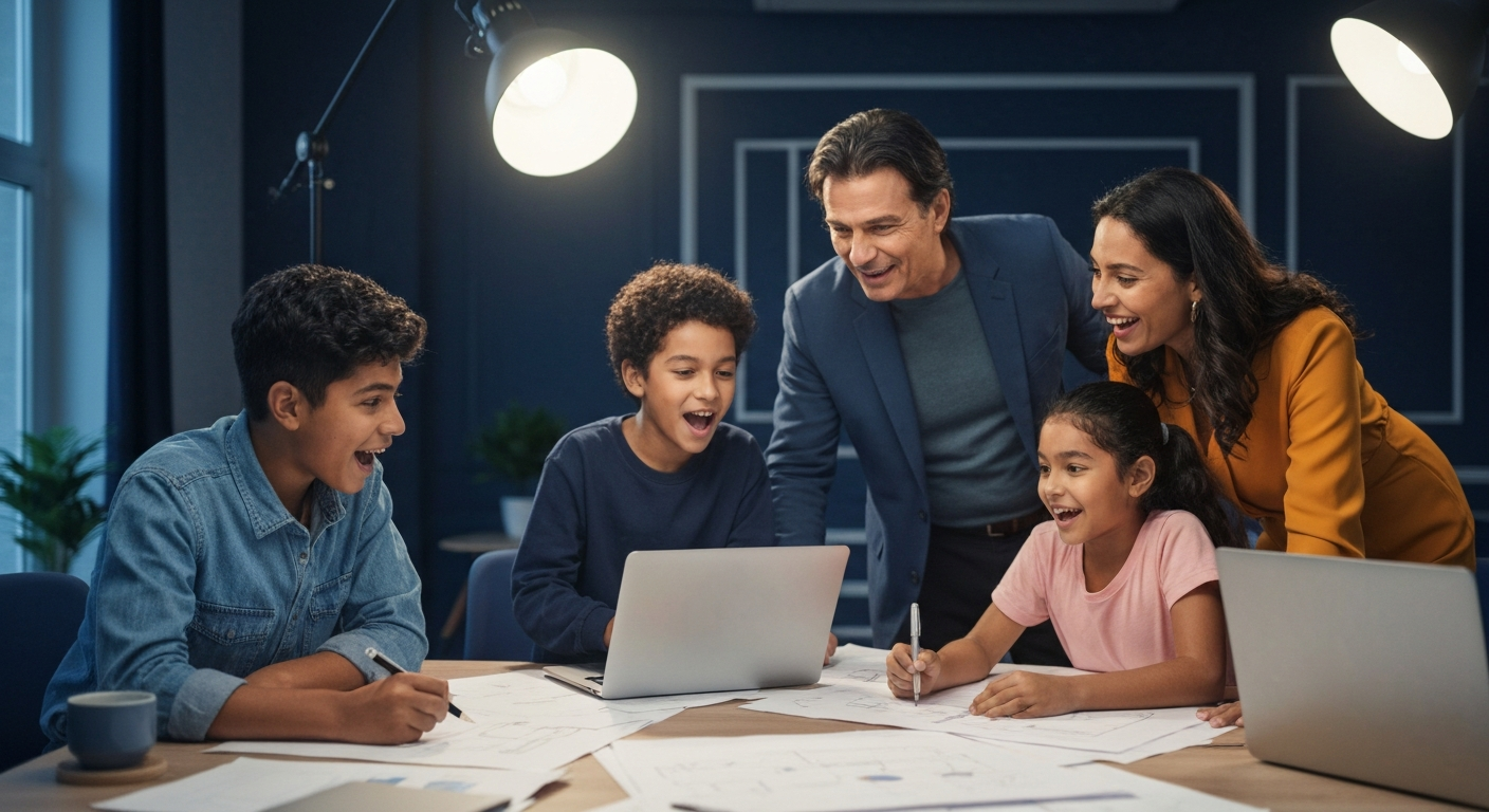 Parents and children building a future