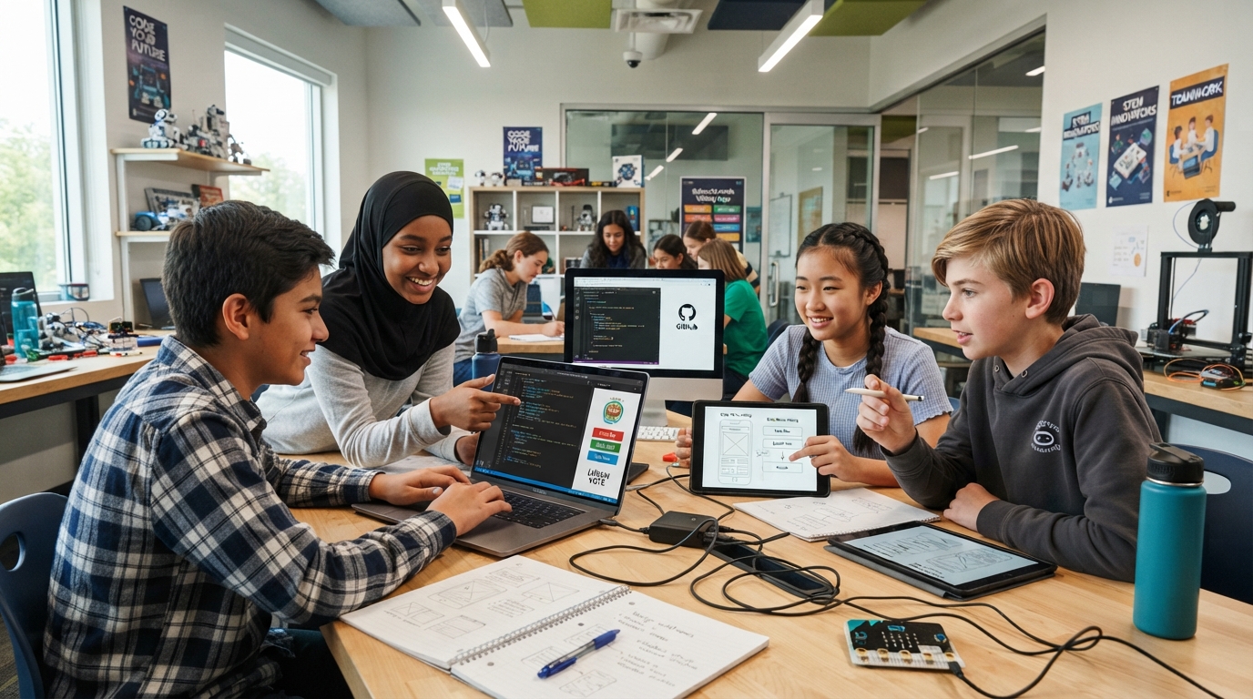 Students collaborating