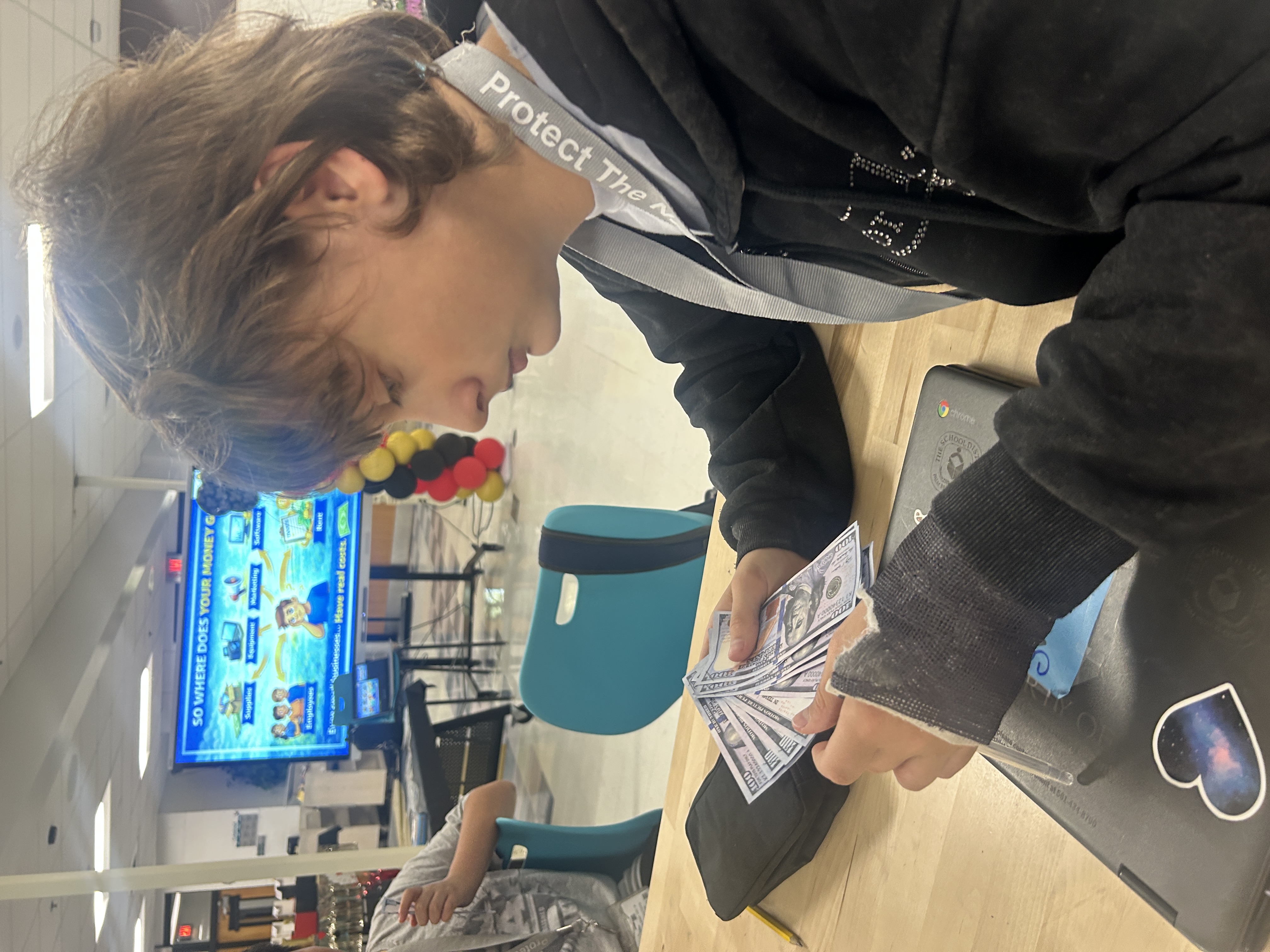Students working on the School Lunch App