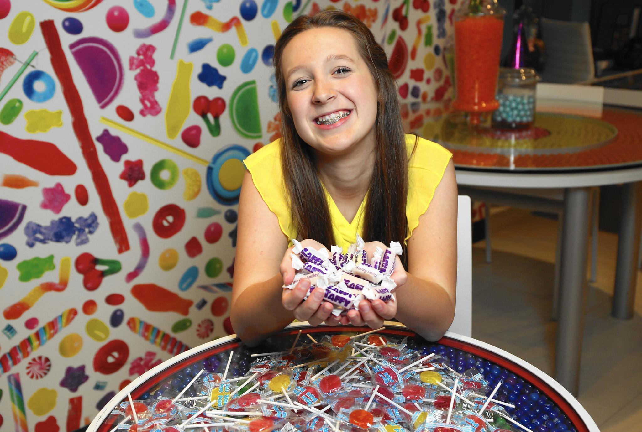 Alina Morse with Lollipops