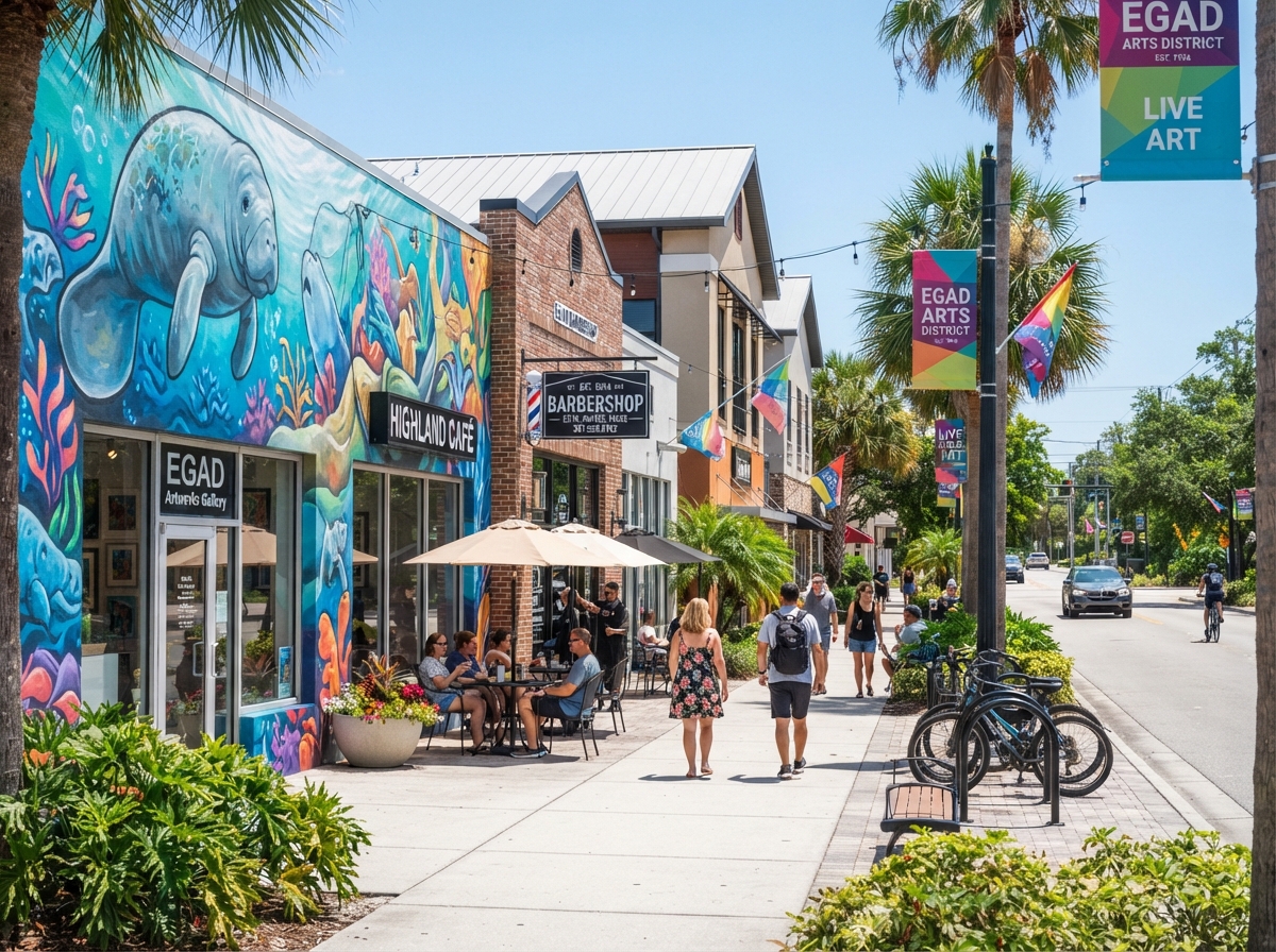 Eau Gallie Arts District in 2026 — modern vibrant Melbourne FL arts scene