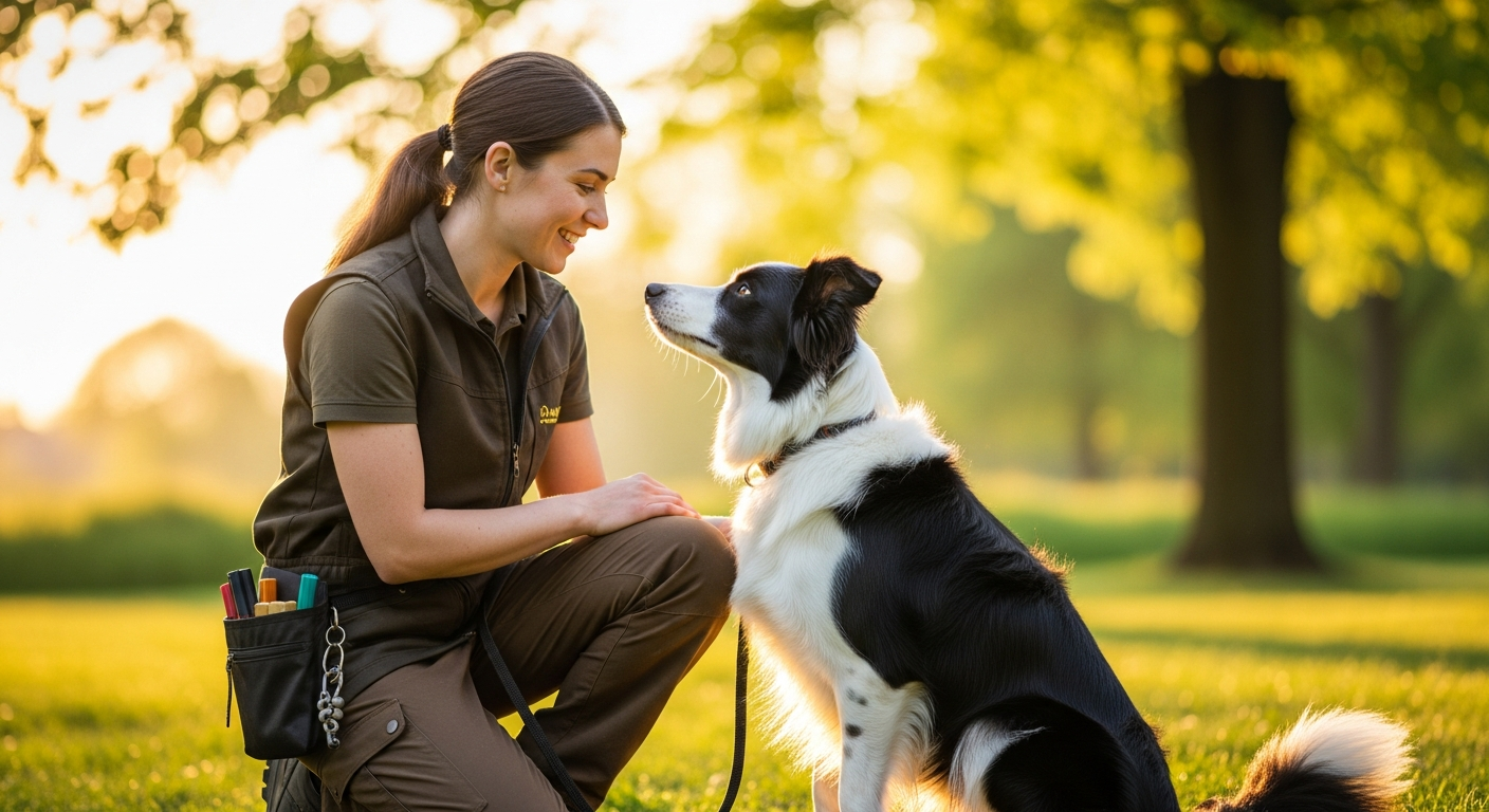 Happy Dog and Owner