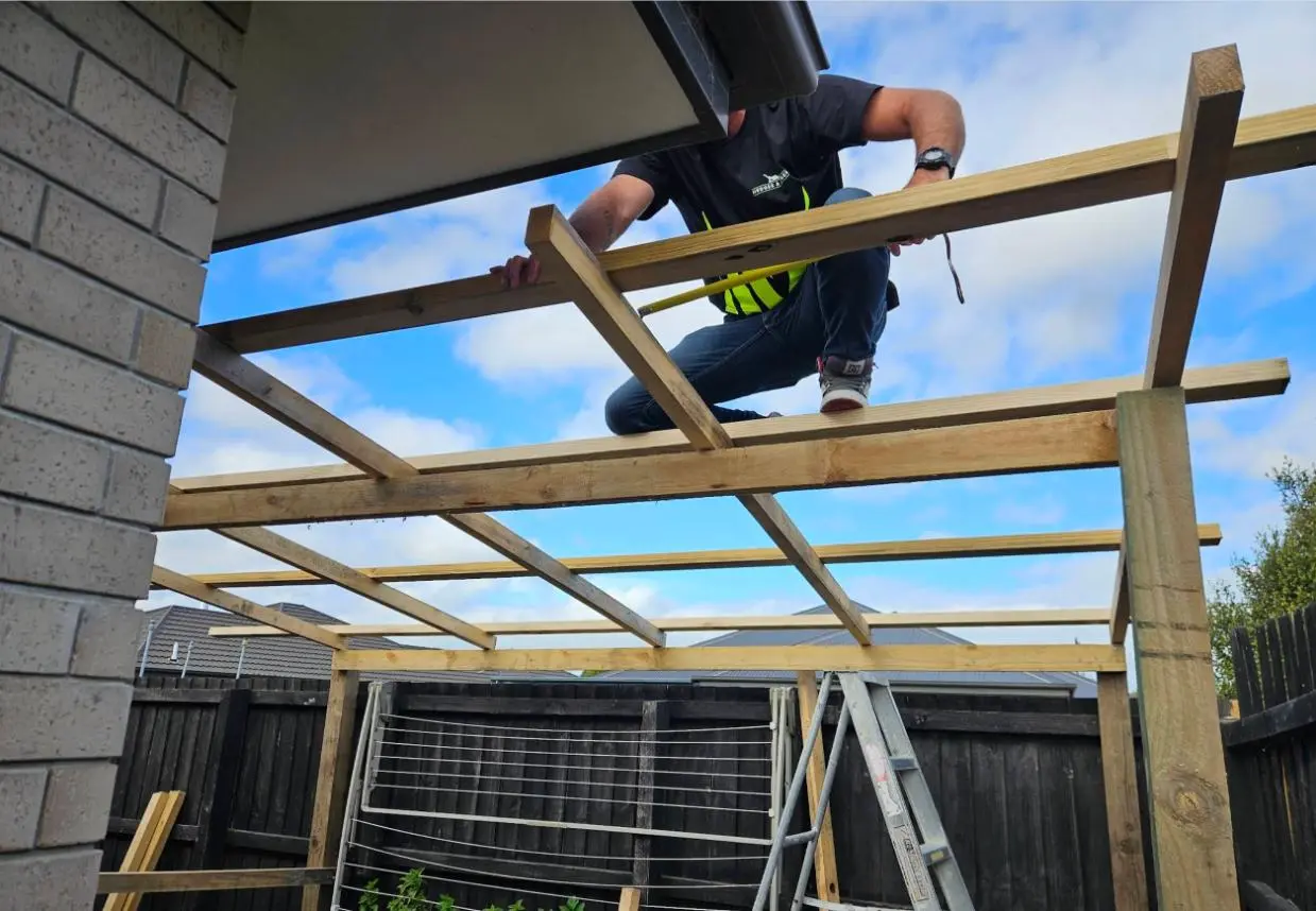 Building a wooden pergola
