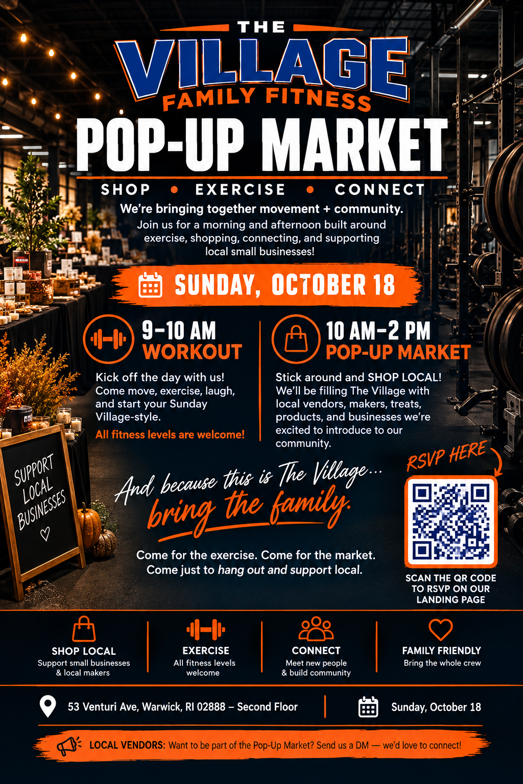 The Village Pop-Up Market + Free Workout