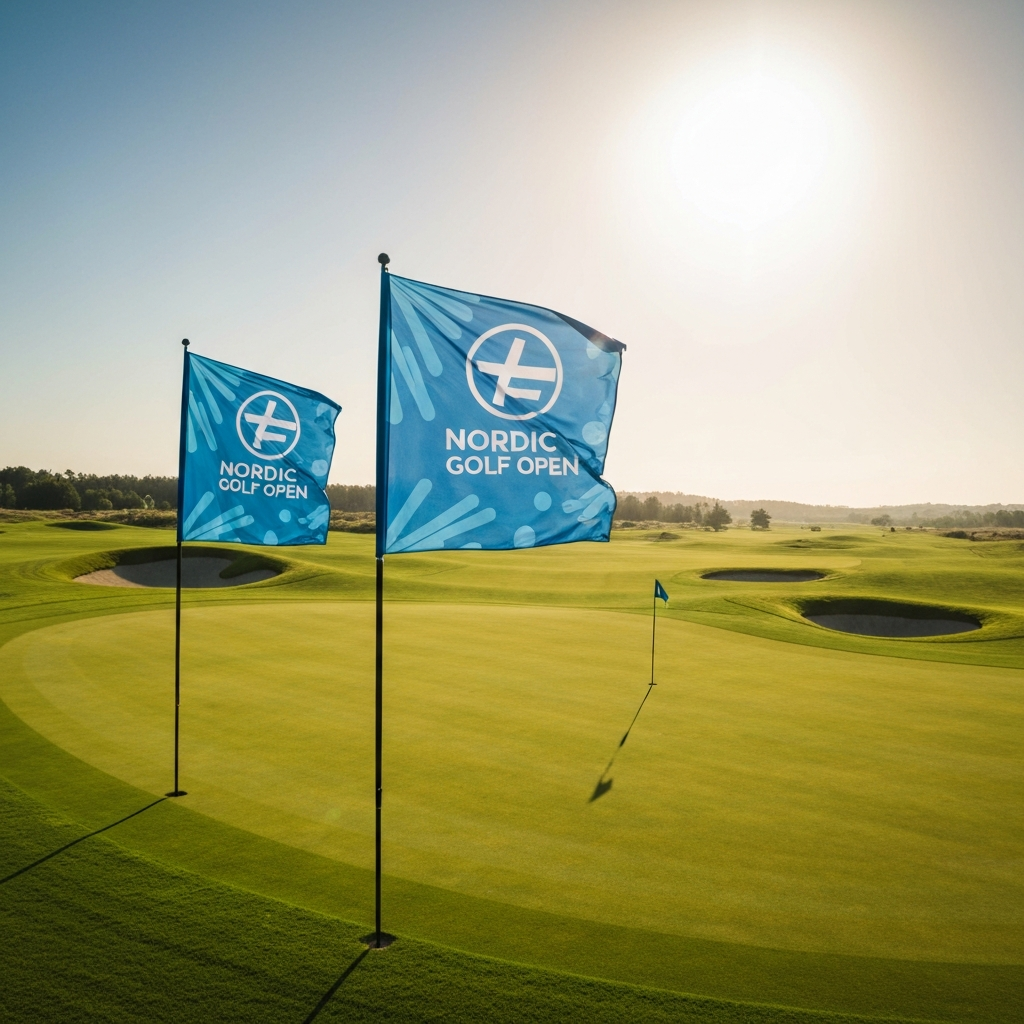 Flaggor för golf event