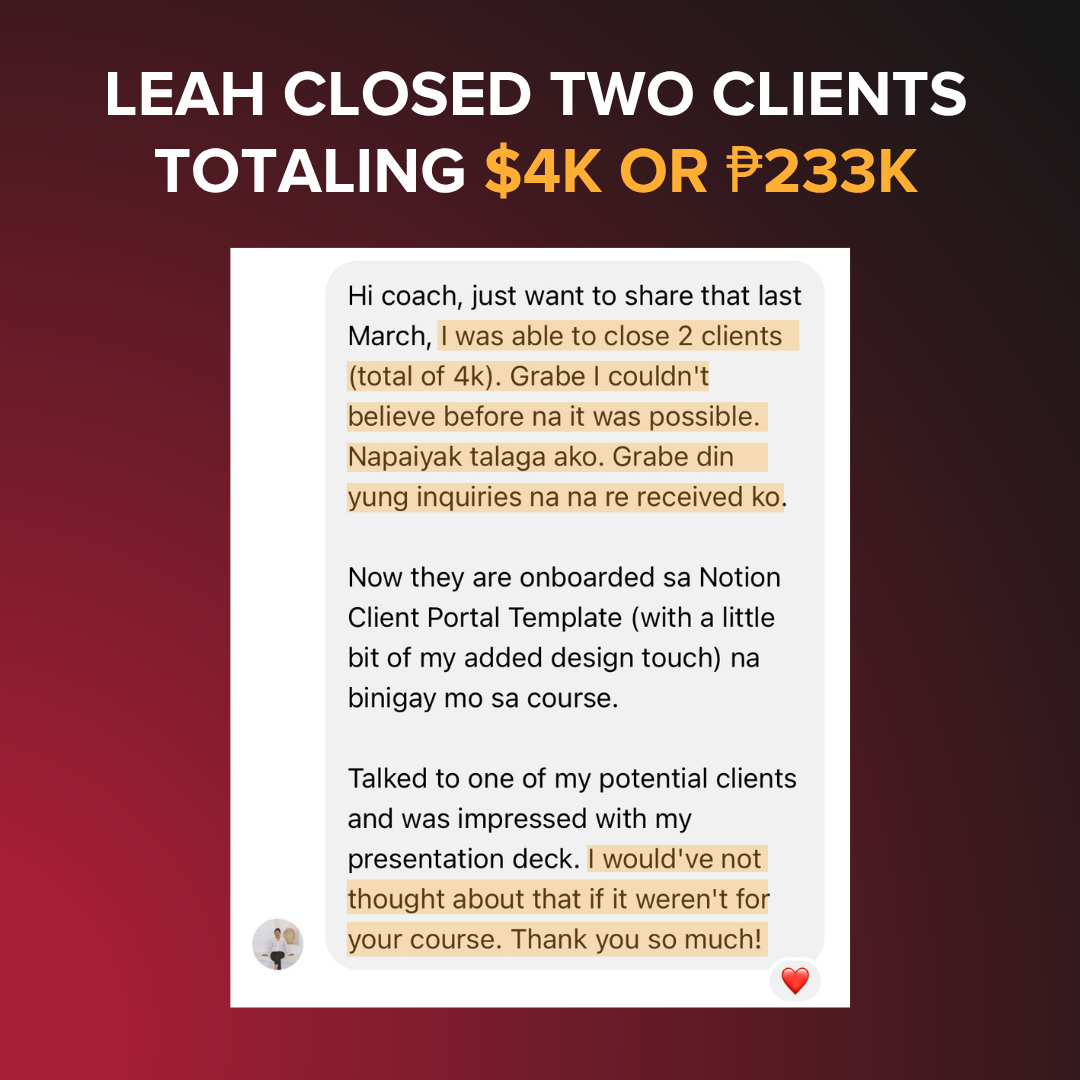 Leah's testimonial