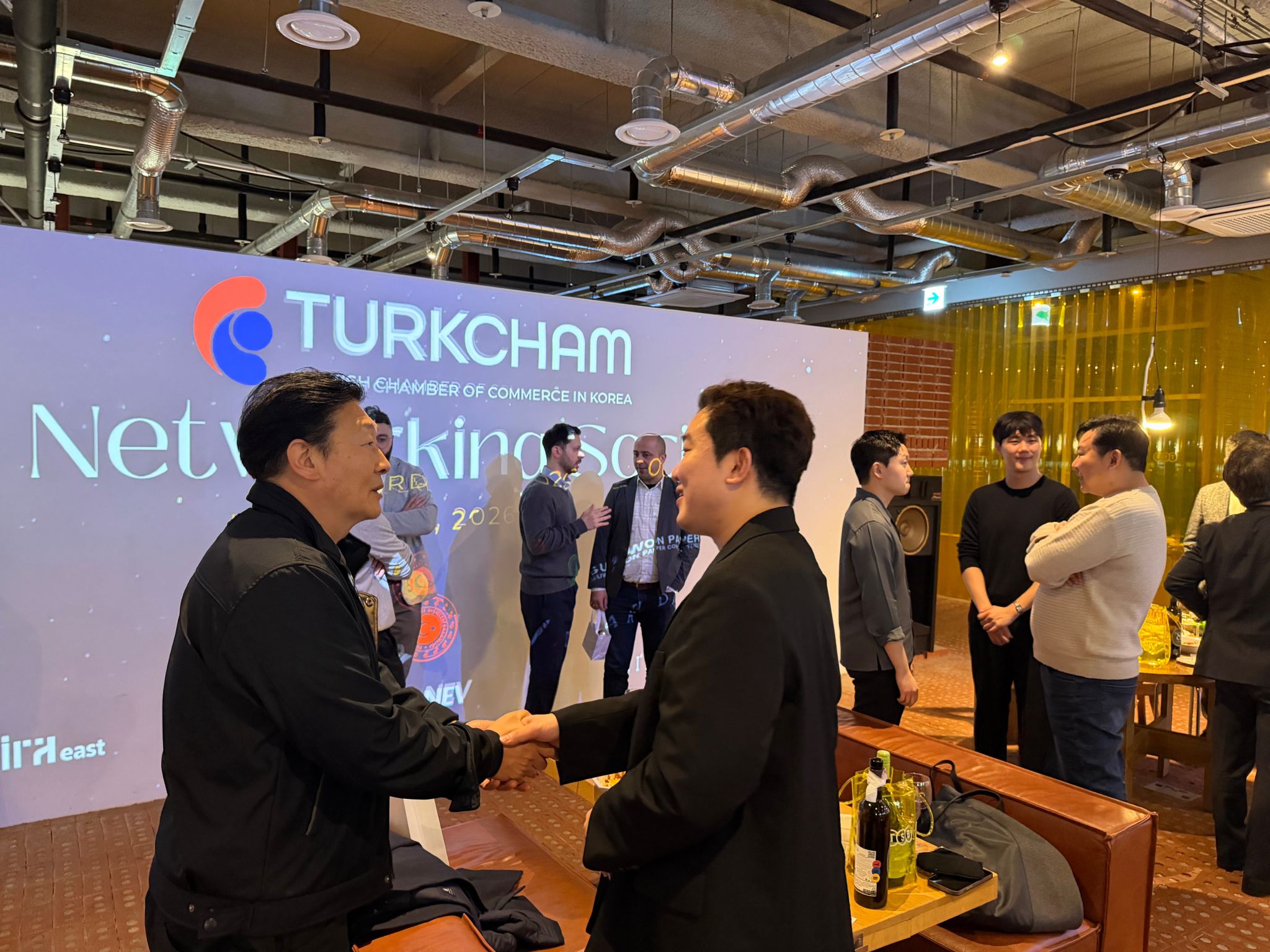 Professionals shaking hands