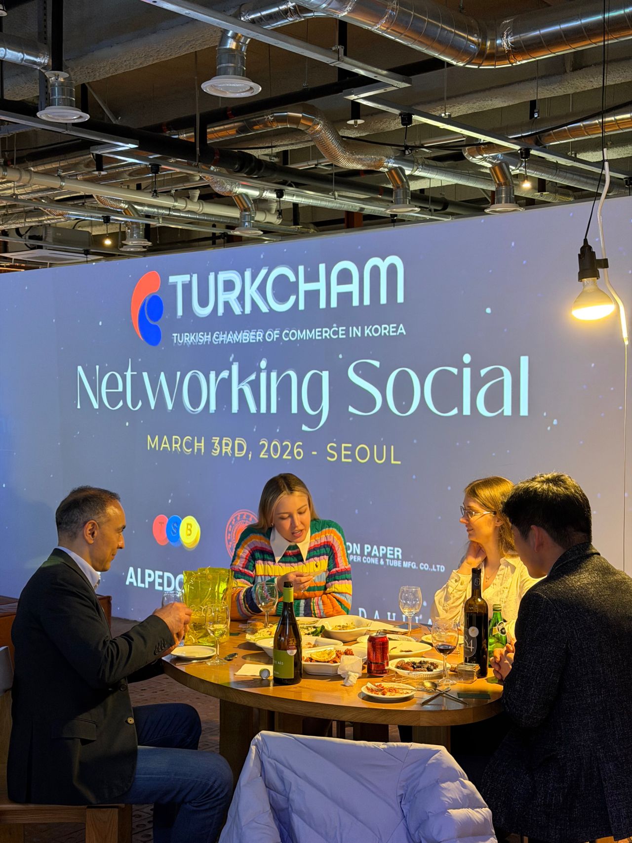 Attendees at networking tables