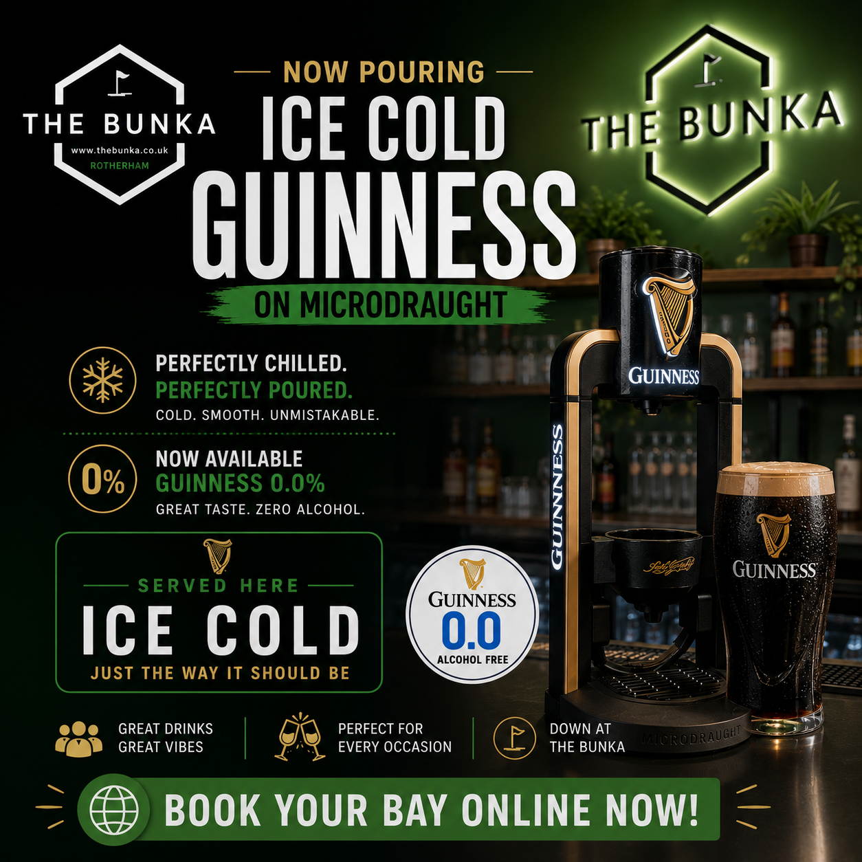 Guinness on Microdraught at The Bunka