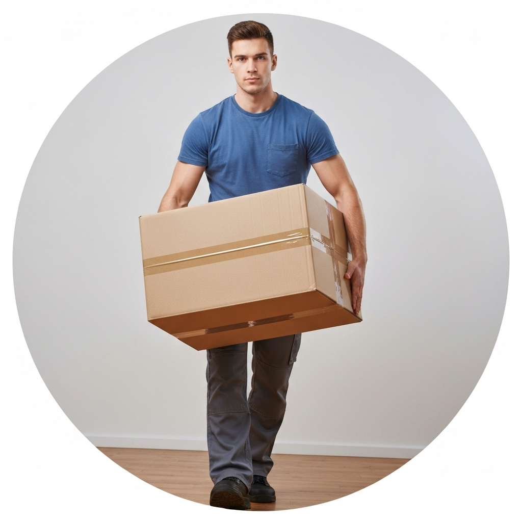 Professioneller Entrümpler bei der Arbeit